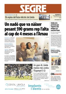 UN NADÓ QUE VA NÀIXER PESANT 590 GRAMS REP L’ALTA AL CAP DE 4 MESOS A L’ARNAU