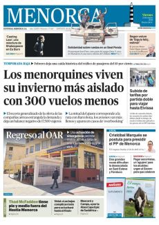 LOS MENORQUINES VIVEN SU INVIERNO MÁS AISLADO CON 300 VUELOS MENOS